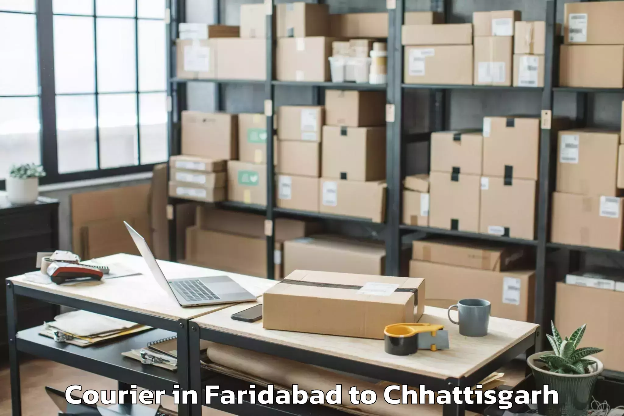 Quality Faridabad to City Center Mall Raipur Courier